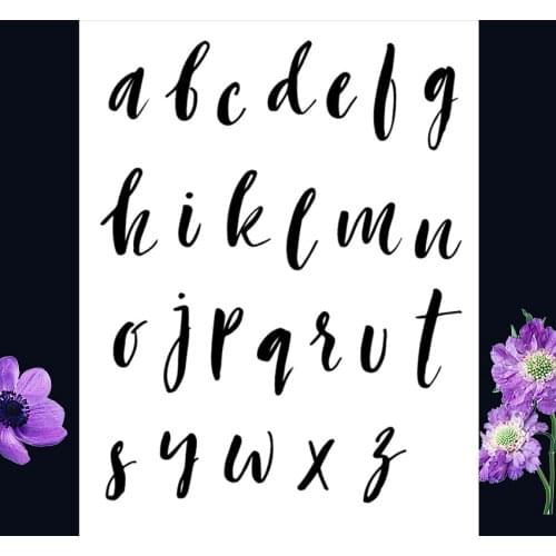 14*18CM Lowercase Letter Transparent Clear Stamps Silicone Seals Roller Stamp Christmas DIY Scrapbooking Photo Album/Card Making