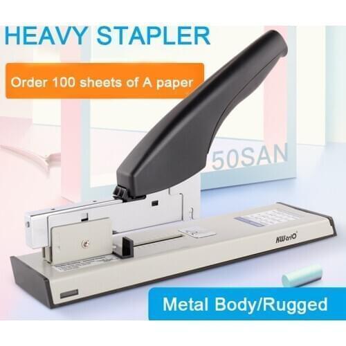 2021 New Heavy Type Metal Stapler Bookbinding Stapling 100 Sheet Capacity Office Tools Fit Staples(pins) 23/6, 23/8, 23/10,23/13