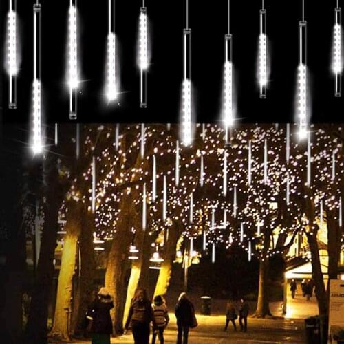 30cm/50cm LED Meteor Shower Garland Holiday Strip Light Outdoor Waterproof Fairy Lights For Garden Street Christmas Decoration