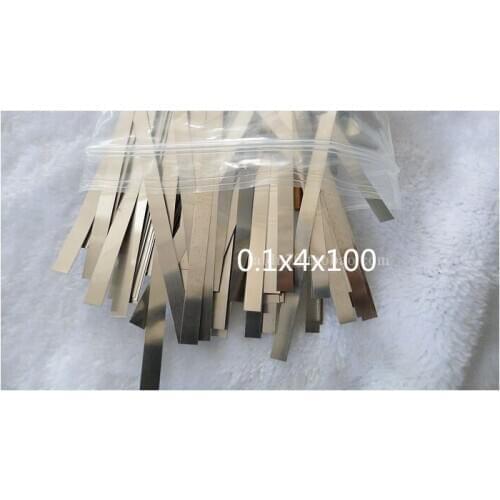500pcs 0.1x4x100 size battery nickel belt,Nickel battery slice,mash welder nickel strap,18650 phone lithium battery welding rod