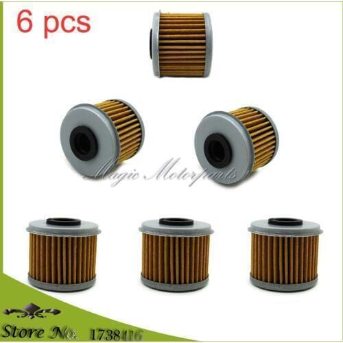 6x Oil Filters For Honda CRF150F CRF150R CRF150RB CRF250X CRF250R CRF450X TRX450ER Husqvama TE250 TC250 TXC250R TE310R