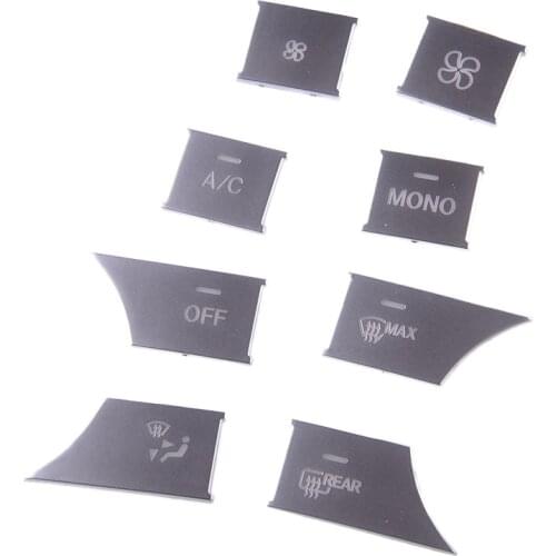 8Pcs Air Condition Buttons Cover Trim Fit For Mercedes Benz C Class W204 GLK 2008 2009 2010 LHD