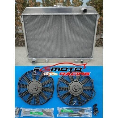 For 1968-1974 Dodge Charger / Challenger 1970-1974/ 1968-1972 Plymouth GTX 68 69 70 71 72 73 74 ALUMINUM Radiator&fans