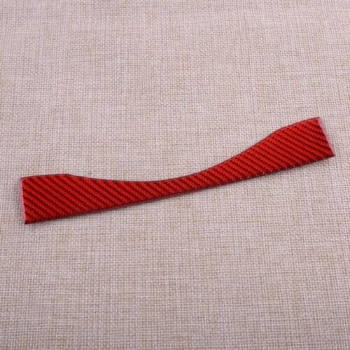 Car Red Carbon Fiber Multimedia Navigation Button Under Frame Cover Trim Fit For Nissan 370Z 2009 2010 2011 2012 2013 2014-2020