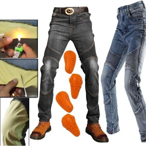 Aramid 719 blue moto riding pants with Protective gear Breathable net Jeans Mens Motorcycle Protection Pants Summer ventilation