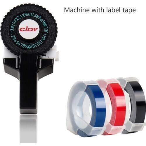 Black color C101 Embossing Label Maker for MOTEX E101 Upgrade Version C101 Mini DIY Manual Typewriter fit for 9mm 3D label Tape