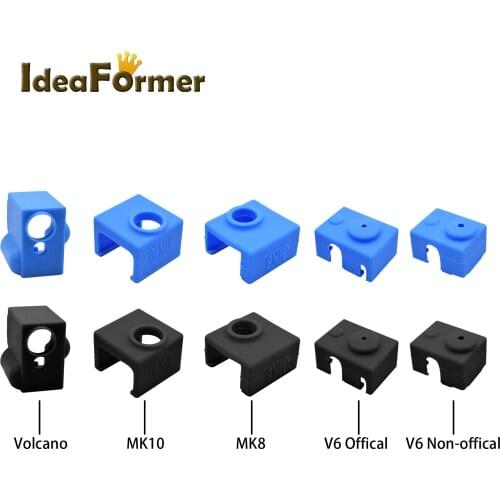 3D Printer Parts Silicone Sock for V6/MK7 MK8 MK9 /MK10/Volnaco Heater Block Cover Warm Keeping Cover For Hot End Heat Block