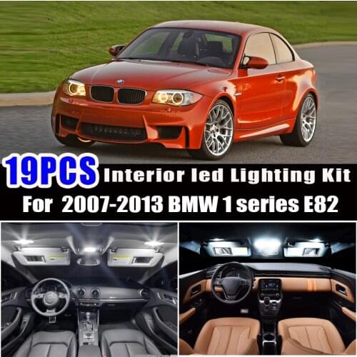For 2007-2013 BMW 1 series E82 Coupe 120i 125i 135i 120d 123d 1M 19pc x Canbus LED interior dome reading Light Kit