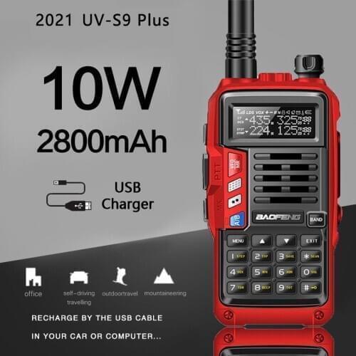 BaoFeng UV-S9 Plus 10-Watt Dual Band Two-Way Radio Walkie Talkie Includes Full Kit with Large Battery