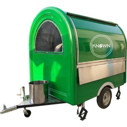 KN-220B Green Color Can Be Customized Food Trailer/Cart/Truck For Snack, Street, Garden to use with free shipping by sea