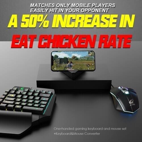 Gaming Keyboard -Mouse-Converter for PUBG Mobile Gamepad Controller for Android IOS Phone Wireless Bluetooth 4.0 Adapter &Player