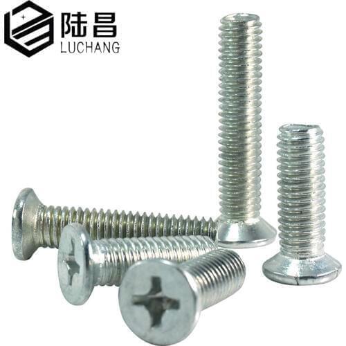LUCHANG Free Shipping 100PCS M3 M4 Galvanized Micro Machine Screws Phillips Flat Countersunk Head Screw For Laptops