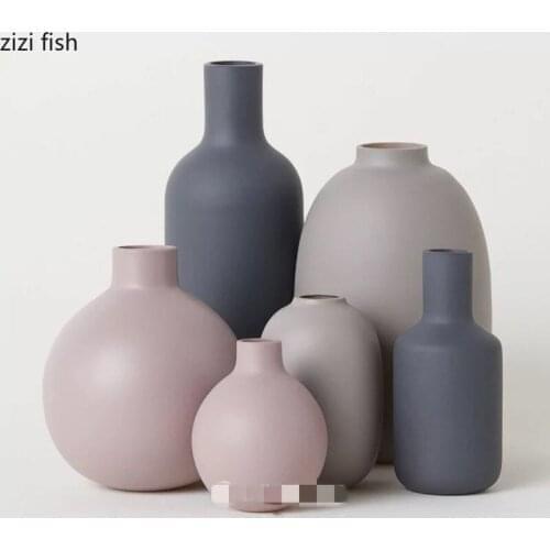 Matte Glass Flower Vase Decorative Hydroponic Vase Flower Arrangement Bottle Plant Container Flower Basket Flower Pot Ornaments