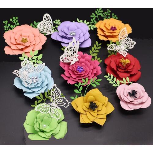 9Pcs/lot Metal Cutting Dies Flower Frame Stencil For DIY Scrapbooking Paper Card Embossing Craft Photo Album Stamp and Dies 2019