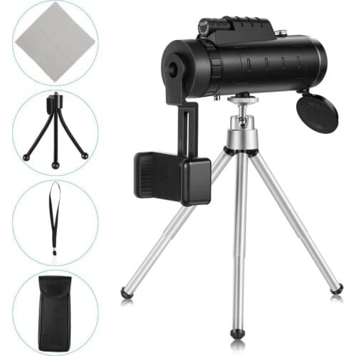 High-definition Lens Telescope Hunting Zoom Monoculars For Smartphones Clear View Pocket Telescopes Stand Mobile Phone Holder