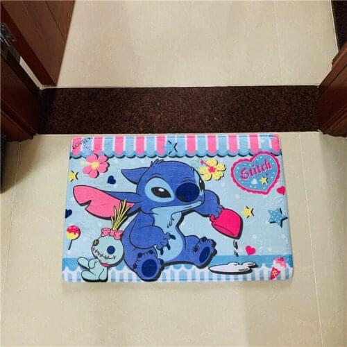 Disney Lilo & Stitch Anime Figures Cartoon Product Cosplay Accessories Floor Mat Home Carpets Bedroom Rug Gifts