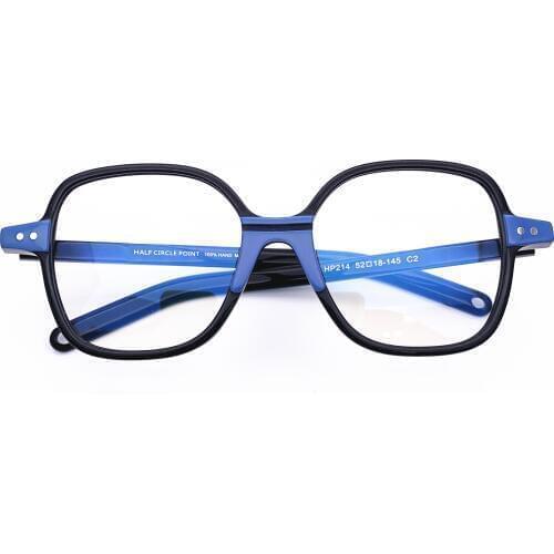 Belight Optical Acetate Square Shape Contrast Color Men Women Prescription Eyeglasses Retro Optical Frame Eyewear HP214