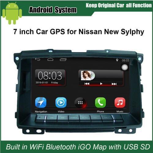 Upgraded Original Car Radio Player Suit to Nissan Sylphy (2009 after) Car Video Player Built in WiFi GPS Navigation Bluetooth