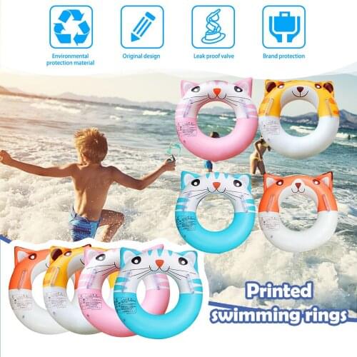 Cute Cartoon Animal Swimming Ring Inflatable Float Seat Swim Circle Summer Beach Pool Party Swimming Bathing Pool Accessories#g4