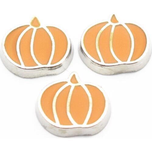 New Arrive 10pcs/lot pumpkin Floating Charms Fit Living Glass Floating Lockets Bracelet DIY Charms Jewelry Accessory