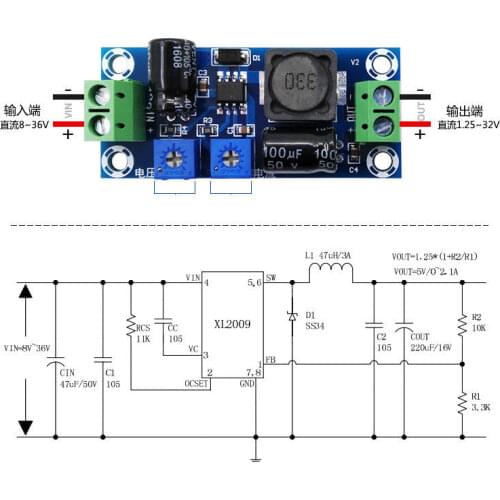 2A DC-DC 1.25-30V 12V Step-down CC CV Power Board 18650 Battery Charging Control module