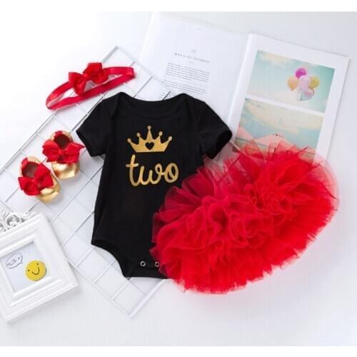 Holiday Dress for Baby Girl Birthday Skirt Set Girl Infant Clothing 2020 Summer Tutu Dress Lovely Kids Romper Set 1st Year Party