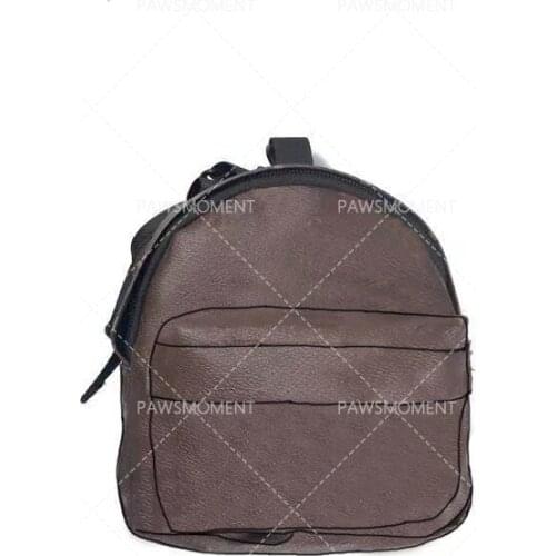 Bichon Frise Harness for Chihuahua Leather Backpack for Pug School Bag Harness LC0206