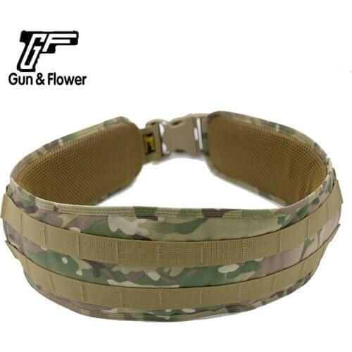Gun&Flower Tactical Concealed Carry Hunting Combat Military Camouflage 1000D Nylon Molle Battle Belt