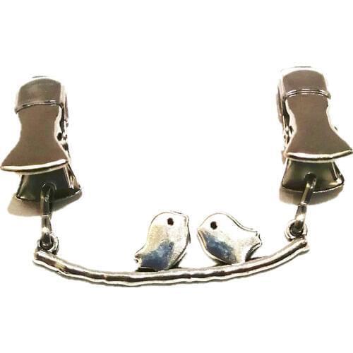 Vintage Couple Bird Cloak Cape Clasp Sweater Guard Clips Cardigan Clamps Clip Flexible Button Pins