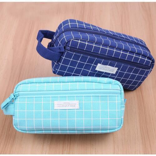 M&G Large Capacity Pencil Bag Student Pencil Case Pencil Bag Simple Pastoral Men and Women Stationery Box