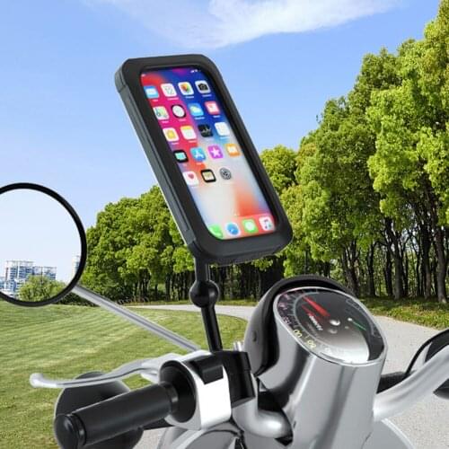 Bike Navigation Phone Holder Bag Waterproof Motorcycle Road Bicycle Mobile Cellphone Handlebar Support Rack Front Frame Phone Ca