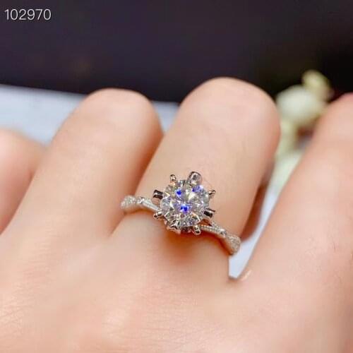2020 new crackling moissanite ring for women jewelry engagement ring for wedding 925 silver ring birthday gift