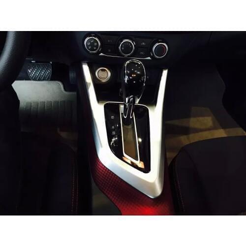 1PC ABS FOR Nissan LANNIA 2015-2016 Air conditioning switch frame / Cup frame / gear panel frame decorate sticker