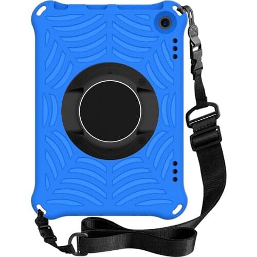 360 Rotatible Kickstand EVA Back Cover for Kindle Fire HD 8 Kids Case 2020 Fire HD 8 Plus Shockproof Case+Shoulder Strap
