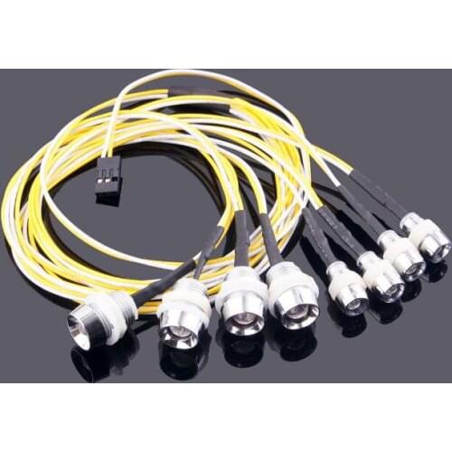 Free Shipping 1 to 8 LED lights 8 lamps for RC Gasoline/Electric Car model