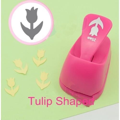 Free Shipping M size Tulip shaped save power paper/eva foam craft punch Scrapbook Handmade punchers flower hole punches puncher