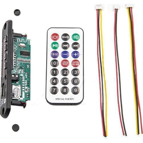 Wireless MP3 WMA Decoder Board Remote Control Player 12V Bluetooth 5.0 USB FM AUX TF SD Card Module Car Radio MP3 Speaker