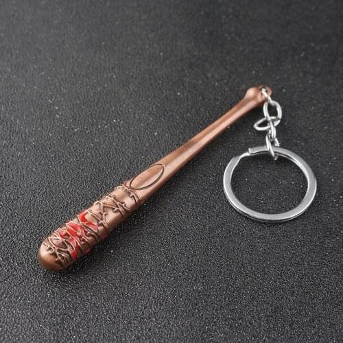 TV Series The Walking Dead Negan Baseball Bat Weapon Alloy Key Chains Keychain Keyfob Keyring Key Chain Accessories