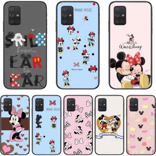 Phone Case Disney Micky Minnie Mouse Phone Case Hull For Samsung Galaxy A 50 51 20 71 70 40 30 10 E 4G 5G S Black Shell Art Cel