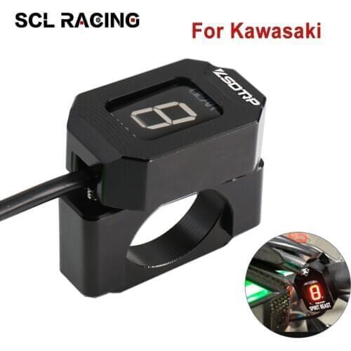 SCL Racing Motorcycle Digital Gear Indicator LED Dispalay Shift Level Sensor For Kawasaki Z300 ER6N Ninja 300 Z1000 Z800 Z750