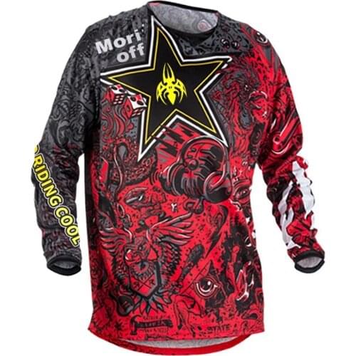 Mori off Cycling Jersey Long Sleeve MTB Ciclismo Hombre Quick-Dry Bike DH Shirt Breathable Motocross Downhill Mountain Jersey