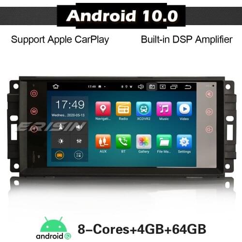 ERISIN 8176 Android 10.0 7'' Autoradio for Jeep Compass Patriot Chrysler Dodge DSP Carplay 8-core Car Stereo GPS SatNav Wifi 4G