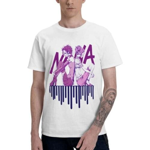 Handsome Nana Osaki Harajuku T Shirt Men Short Sleeve 100% Cotton T-shirt Ai Yazawa Anime Manga Tees Top Novelty Tshirts Gift