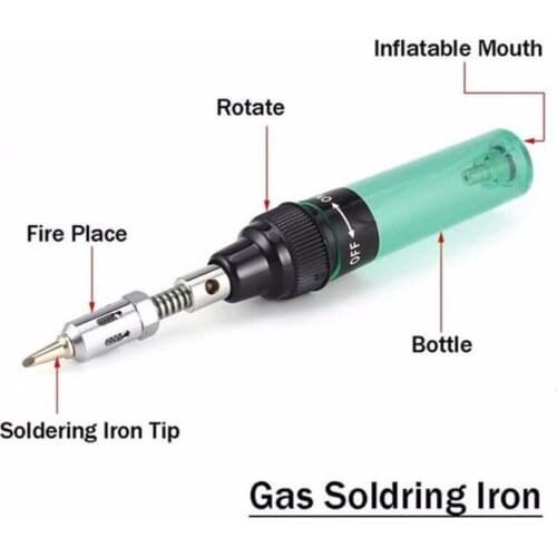 Butane Gas Soldering Iron Tool (without Gas) 3In1Professional Gas Soldering Iron Butane Gas Welding Soldering Gun Welding Pen