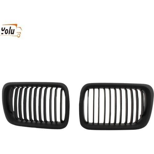 YOLU for BMW E36 318i 320i 323i 325i 328i 1997-1999 Facelift Matte Black Front Hoods Kidney Sport Grille Grill
