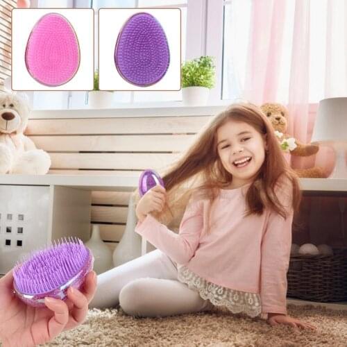 Pocket Hair Comb Portable Hair Grooming Combs Hair Styling Tool Girl Accessories Starry Sky Egg Shape Mini Hair Massage Brush