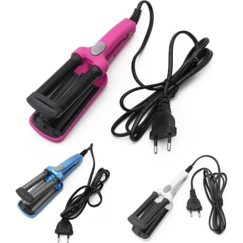 Mini Ceramic Hair Crimper Curler Curling Iron Tong Waving Wand Roller Salon 19QE