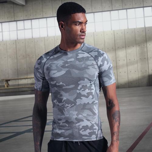 Mens T-shirt 2021 summer printed clothing casual outdoor sports quick-drying breathable shirt 7-color shirt fitness T-shirt