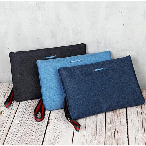 Mens Handbags Oxford Cloth Clutches Mens Bags Large-capacity Social Business Casual Envelope Bag Canvas Clutch