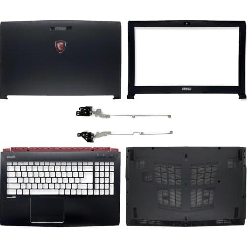 New portable lcd back cover/front frame/hinges/handrest/bottom case for msi gp62 6qg gv62 gl62 6qf gp62mvr MS-16J9 gp62mvr gl62m